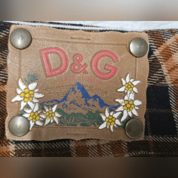 Dolce & Gabbana Plaid Skirt SZ 44 ITÀLY NEW